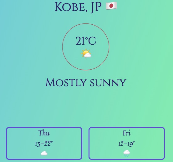 Weather vanilla application